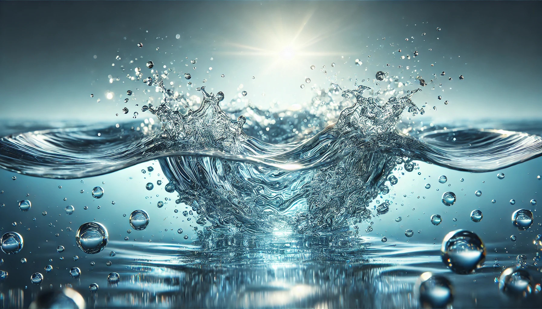 Kristallklares Wasser in Bewegung – Symbol für Reinheit, Frische und Wasserqualität